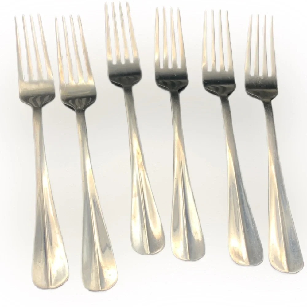 Vintage International Silver Plate Flatware Lot of 6 Forks China Stamped